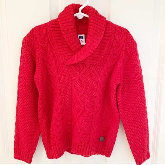 Janie and Jack Other - 🔥⬇️Janie&Jack Boys Red Cable Sweater size 4 NWT